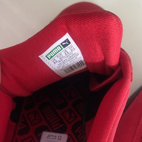 Red Suede Men’s Puma Sneakers - Worn Once Indoors - Picture 11 of 13